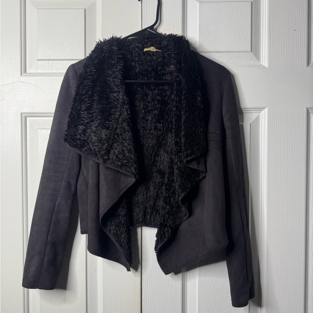 Piko 1988 Black Faux Fur Lined Jacket - Picture 3 of 14